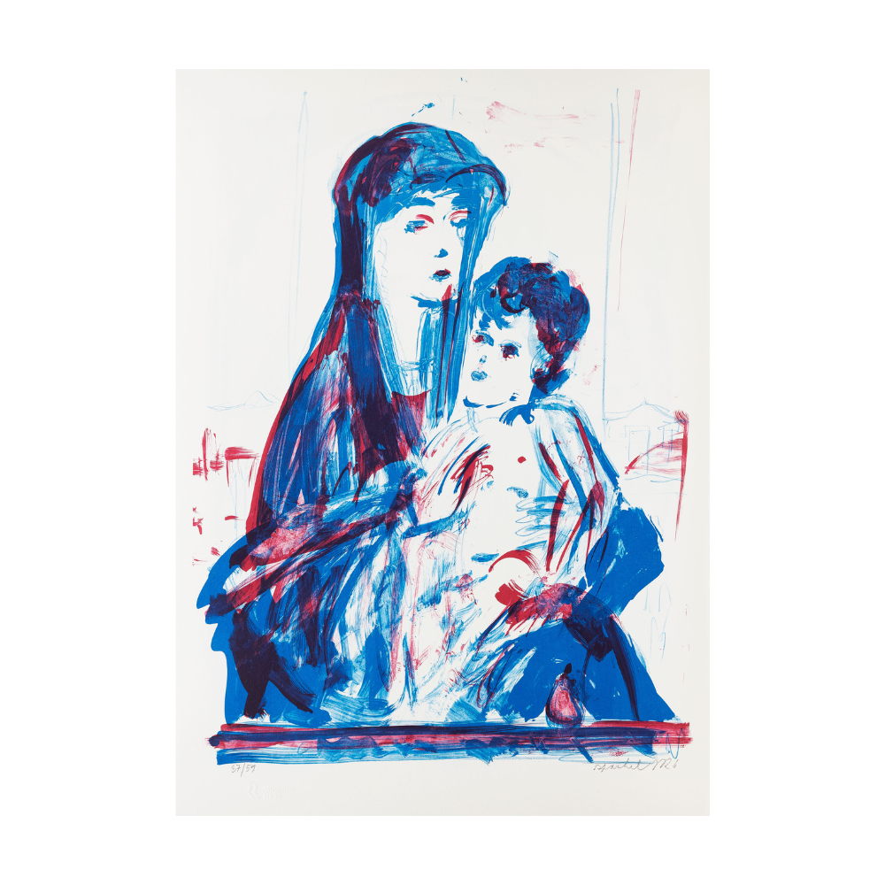 Jakub Špaňhel, Litografie Madonna s dítětem (Bellini)